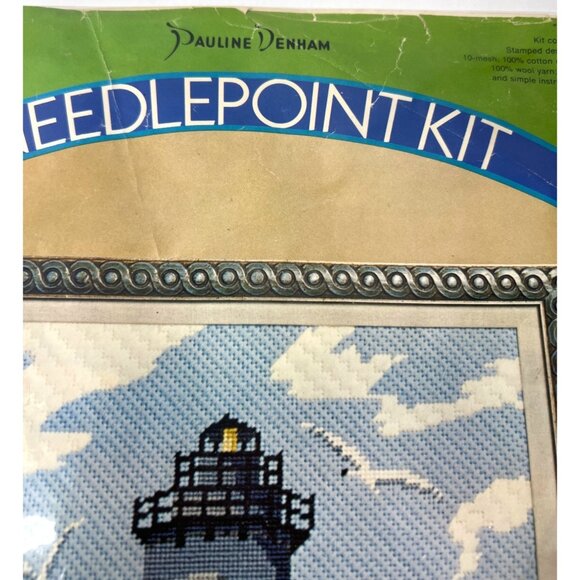 Pauline Denham Lighthouse Needlepoint Kit 4517 14" x 14" 100% Cotton Canvas & Wo - Picture 3 of 6